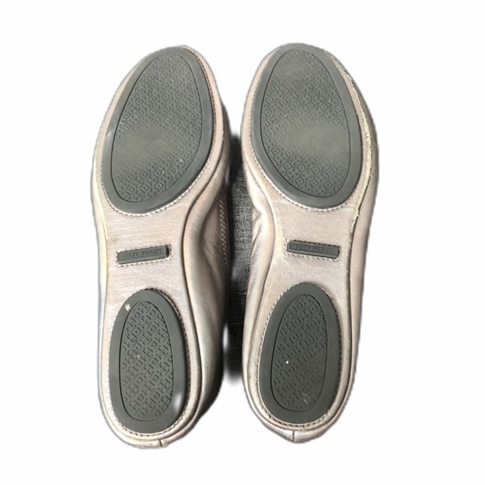 TORY BURCH Reva silver leather ballet flats - Picture 6 of 9